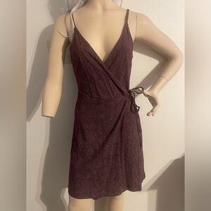 H&M maroon and white polka dot sundress